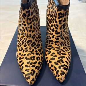 Adrienne Vittadini Animal Print Ankle Booties
